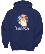 Independence Day Hoodie Trump Merica Independence Day Navy-H  - £25.53 GBP