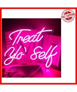 Delightful Pink Treat Yourself Neon LED Sign - Ideal for Parties and Gifts - $50.48