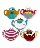 Alice in Wonderland Disney Teapots Pins: Cheshire Cat, Mad Hatter, White... - £39.77 GBP