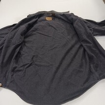 St John's Bay Men's Black Heavyweight Long Sleeve Cotton Shirt Pockets Sz Medium image 9