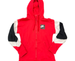 Nike Air Mens Red Athleisure Long Sleeve Pockets Full Zip Hooded Jacket ... - $36.60
