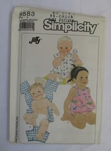 Simplicity 9583 Toddler's One Piece Lined Suits Sewing Pattern NEW - $15.14