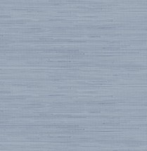 Mineral Blue Peel And Stick Classic Faux Grasscloth Wallpaper. - £30.07 GBP