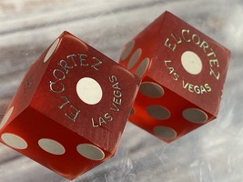 El Cortez Las Vegas Red Casino Dice - Lot of 2 - Matching Numbers 1953 - $12.59