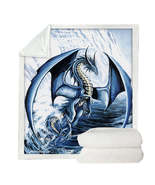 Spirit of the Ice Ocean Dragon Throw Blanket - $55.90+