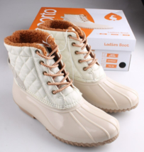 Sporto Andie Women’s Insulated Waterproof and Repellent Duck Boot Ivory ... - $73.32