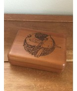 Laser Cut Two Cardinals in Pine Branches Wood Wooden Small Wood Music Bo... - $20.29