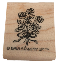 Stampin Up Rubber Stamp Roses Flower Bouquet Love Wedding Engagement Card Making - £2.39 GBP