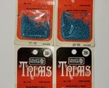 Vintage Craft House Trims #215 Blue Seed Beads Lot of 4 Made in Japan - $14.84