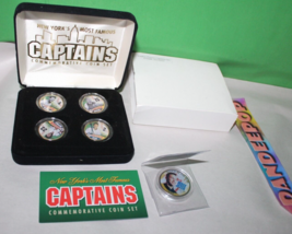 New York Yankees Commemorative 24Kt Gold Famous Captains W/ Jeter Half Dollar - £31.64 GBP