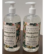 Crabtree Evelyn CRABAPPLE AND MULBERRY Liquid Hand Soap Wash 16.9 oz 2 B... - £25.87 GBP