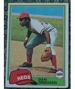 Dan Driessen, Reds, 1981 #655 Topps VG COND - GREAT COLLECTIBLE CARD - £3.09 GBP
