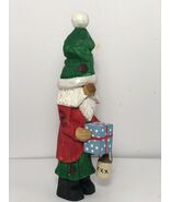 Large Hillbilly Santa Clause with Present &amp; Moonshine Jug - Hand Carved ... - $41.00