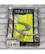 Radwear Yellow Safety Vest Type R Class 2 Size 4X Reflective Zipper Closure - £12.15 GBP