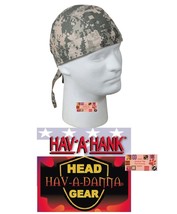 Digital Acu Camo Camouflage Fitted Bandana w/TIES Head Wrap Skull Cap Doo Do Rag - £6.36 GBP