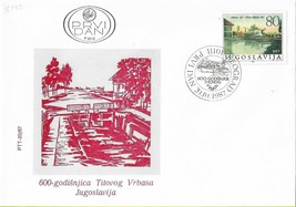 Fdc 1987 Vrbas Tito Sfry Bačka River Titov Vojvodina Town View - £4.01 GBP