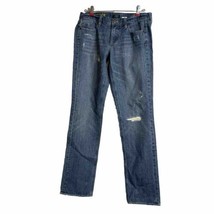 J. Crew Matchstick Straight Leg Jeans Women&#39;s 29 Blue Low Rise Distresse... - $21.15