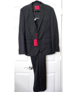Hugo Boss Men&#39;s Black Suit Jacket 42R  with Tuxedo Pants 38L 2 PC Set - $268.88 CAD