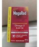 MegaRed Omega-3 Krill Oil Extra Strength 500 MG 80 Softgels Exp 01/2027+ - $36.54 CAD