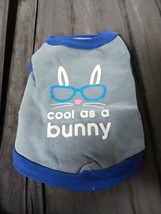 Pet Dog Cat  Fleece Shirt Animal Clothes new  Sz S Cool As A Bunny Design. - £3.88 GBP