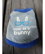 Pet Dog Cat  Fleece Shirt Animal Clothes new  Sz S Cool As A Bunny Design. - £3.95 GBP