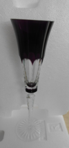 Ajka Lynn Champagne Flute Glass Amethyst Purple Cased Crystal 24% Stem - £110.26 GBP