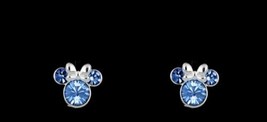 Disney Birthstone Stud Minnie Mouse Earrings Earrings Light Sapphire Cry... - £71.38 GBP