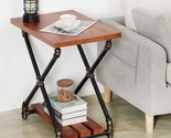 Small End Table, Wooden Side Tables With Storage Shelf, Coffee Sofa Tabl... - £159.32 GBP