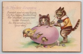 Easter Dressed Cats Painting Egg As Chick Is Hatching To Galeton PA Postcard C42 - £14.84 GBP