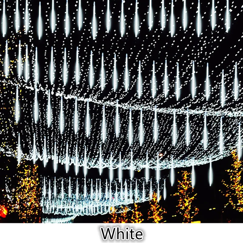 2023 Navidad LED Meteor Shower String Fairy Lights Gar Christmas Decorations Out - £68.31 GBP