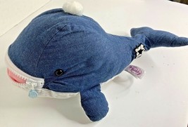 Scentsy Buddy Blue Whale Benny Denim 15 in lgth Plush Stuffed Animal Toy - £11.77 GBP