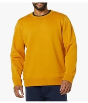 Goodthreads Men&#39;s Crewneck Washed Fleece Sweatshirt Size LT Dark Golden ... - £10.89 GBP