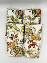 Cynthia Rowley Floral Napkins Set of 4 Polyester NWOT 18&quot; Square New York - £18.35 GBP