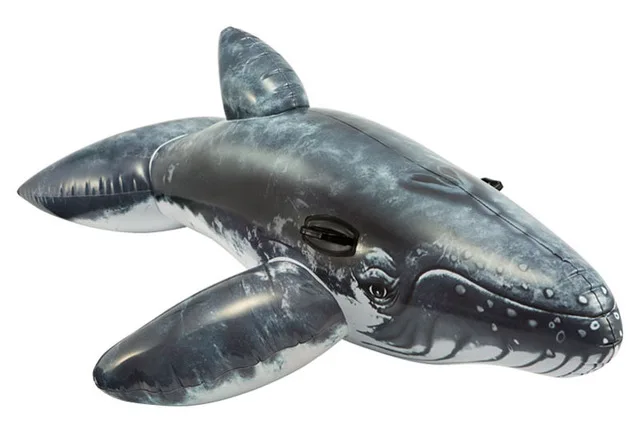 Swim Inflatables Giant Whale Inflatable Ride-on Outdoor Children Toy Float - £77.32 GBP