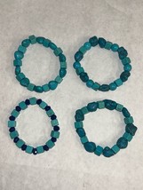 4 Handmade Turquoise Bracelets MMJ  - £31.65 GBP
