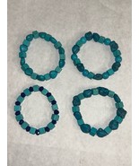 4 Handmade Turquoise Bracelets MMJ  - £31.28 GBP