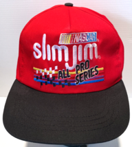 Vtg Nascar Hat Slim Jim All Pro Series Logo Snapback Cap Graphics Made In Usa - £48.26 GBP