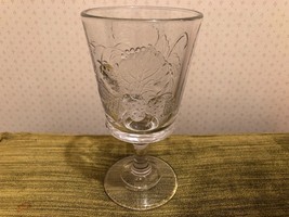 Antique 1880&#39;s EAPG Strawberry Fruit Glass Goblet 6.5&quot; Hobbs ? - £23.70 GBP