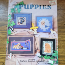 Puppies Charted Cross Stitch Design Book Stephanie Hedgepath #181 6 Bree... - $6.90 CAD