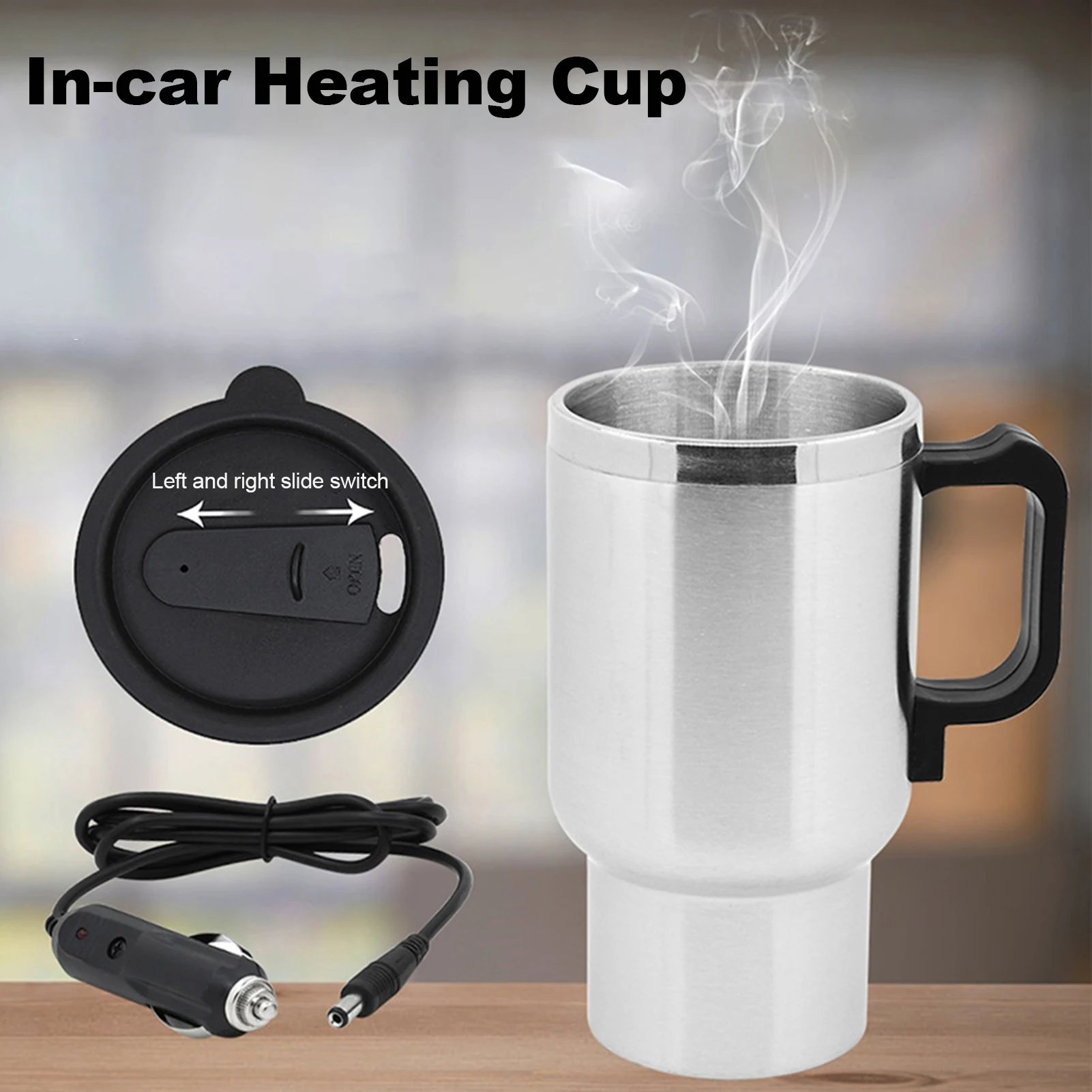 Stainless Steel Travel Electric Kettle with Indicator Light - Car Thermos for - £14.10 GBP
