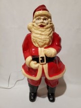 Vintage 16.5&quot; Hard Plastic Molded Santa Claus Christmas Light Up Decor Figure - £50.39 GBP