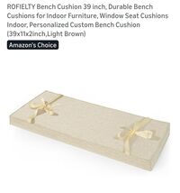 RULAER Bench Cushion 39 Inch,with Ties Bench Cushions for Indoor Furnitu... - $33.32