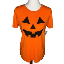 Halloween Jack O Lantern Pumpkin Short Sleeve T Shirt Orange Black XXL or XXXL - £12.82 GBP