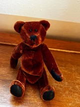 Mini Miniature Rusty Brown Velvet &amp; Black Jointed Teddy Bear Stuffed Animal – 5 - £7.58 GBP