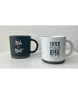 Place &amp; Time Ceramic 16oz “Enter At Your Own Risk” &amp; “Trick Or Treat” Co... - $327.15 MXN