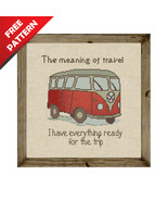 The meaning of travel Retro Bus Free cross stitch PDF pattern - $0.00
