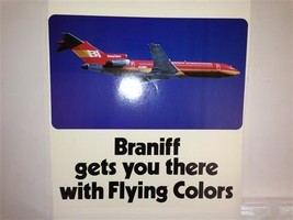 Braniff International Gets You There With Flying Colors Poster Boeing 727  - £98.92 GBP