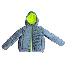 Nike Boys Puffer Coat Toddler Size 2T Gray Yellow Athletic Winter Coat J... - $41.62 CAD