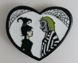 Beetlejuice and Lydia Characters in Heart Enamel Label Hat Pin (A) - $6.78