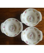 Three (3) Vintage Salem China Bowls ~ 7.5&quot; x 1.75&quot; ~ Chantung ~ Floral D... - $26.18